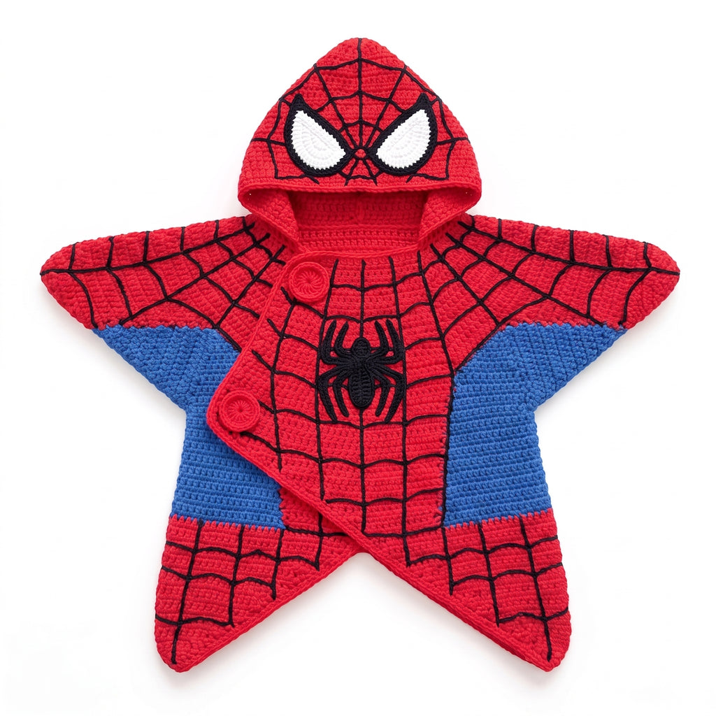 Crochet Red Spider Hero Baby Star Wrap