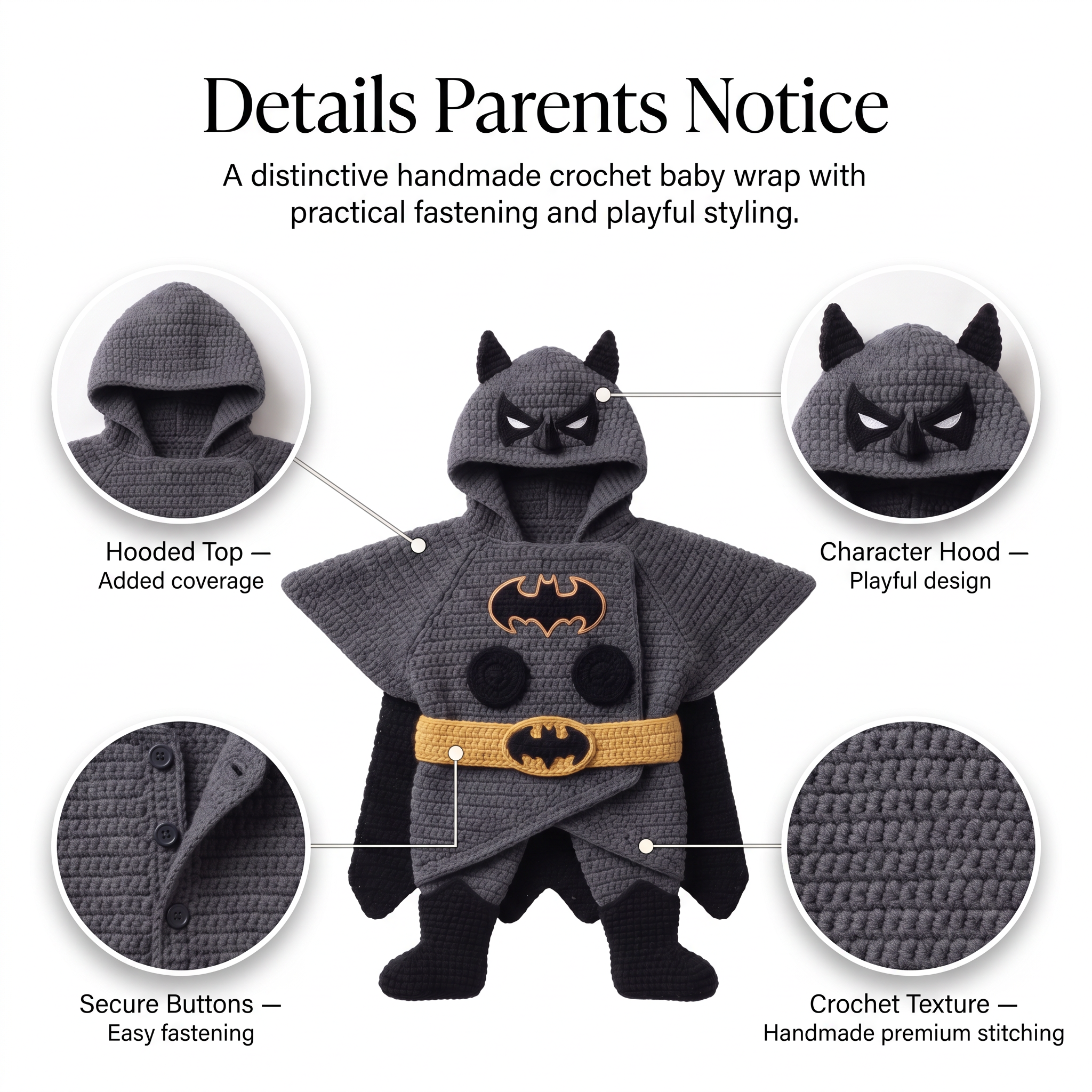 Materials — soft baby-friendly yarn