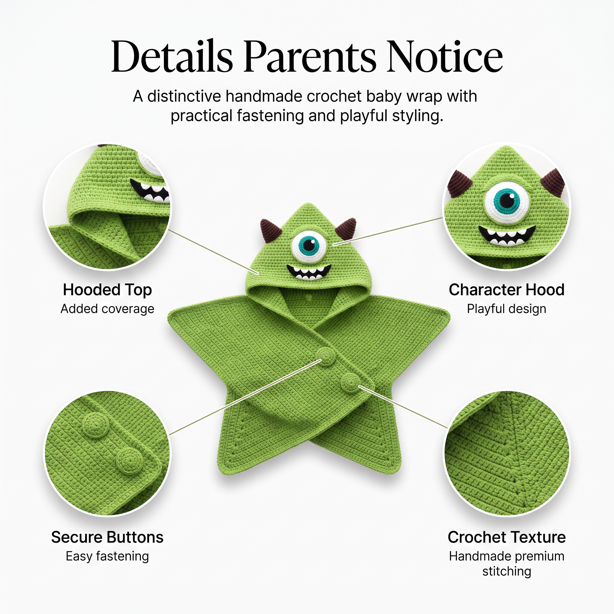 Materials — soft baby-friendly yarn