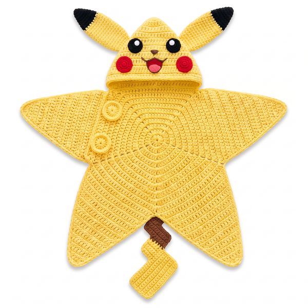 Crochet Yellow Lightning Baby Star Wrap