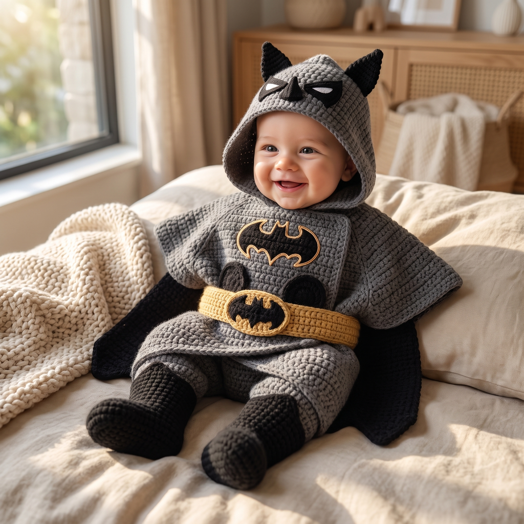 Crochet Night Bat Hero Baby Star Wrap