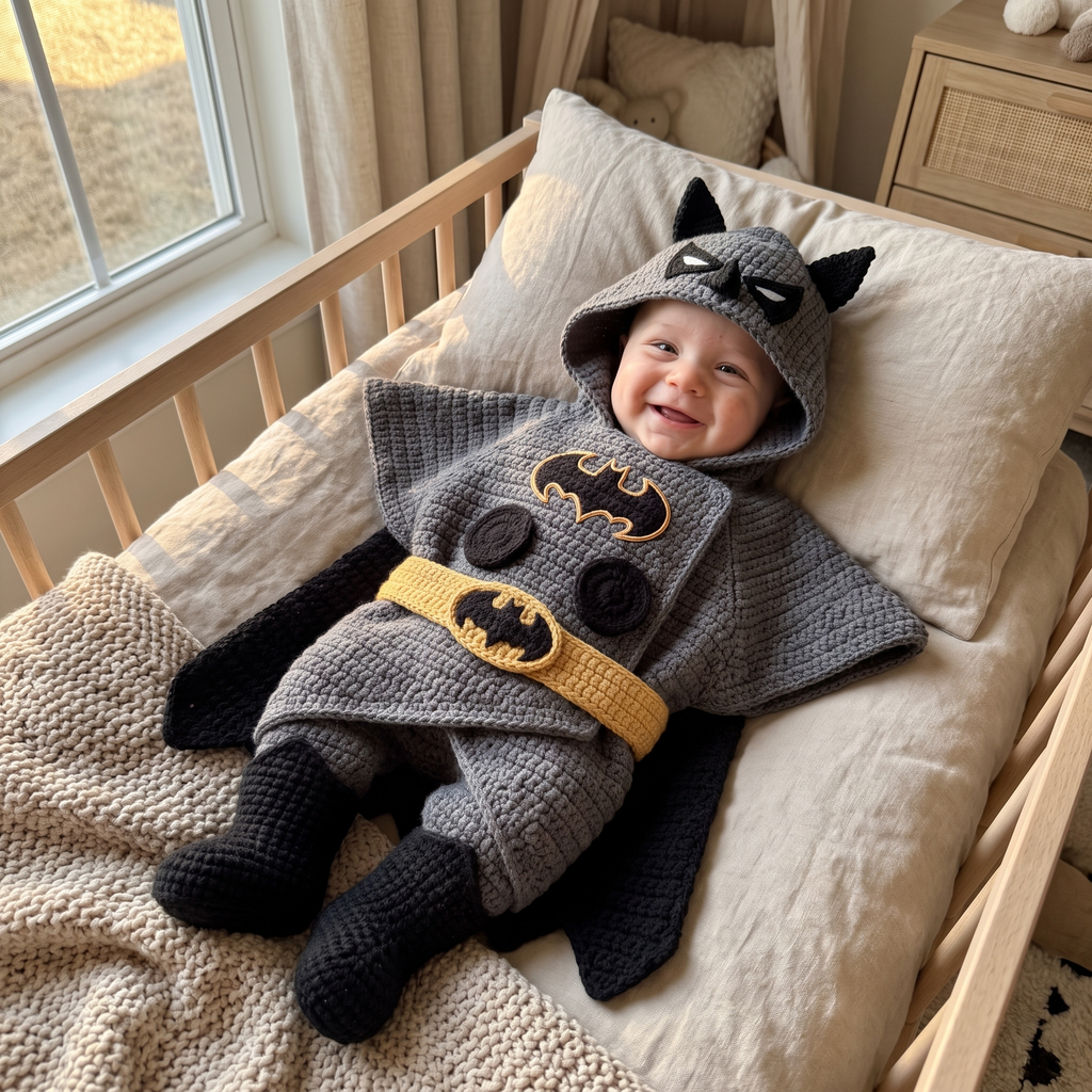 Crochet Night Bat Hero Baby Star Wrap