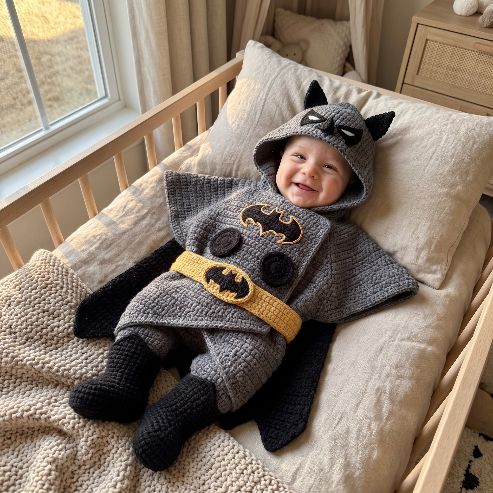 Crochet Night Bat Hero Baby Star Wrap
