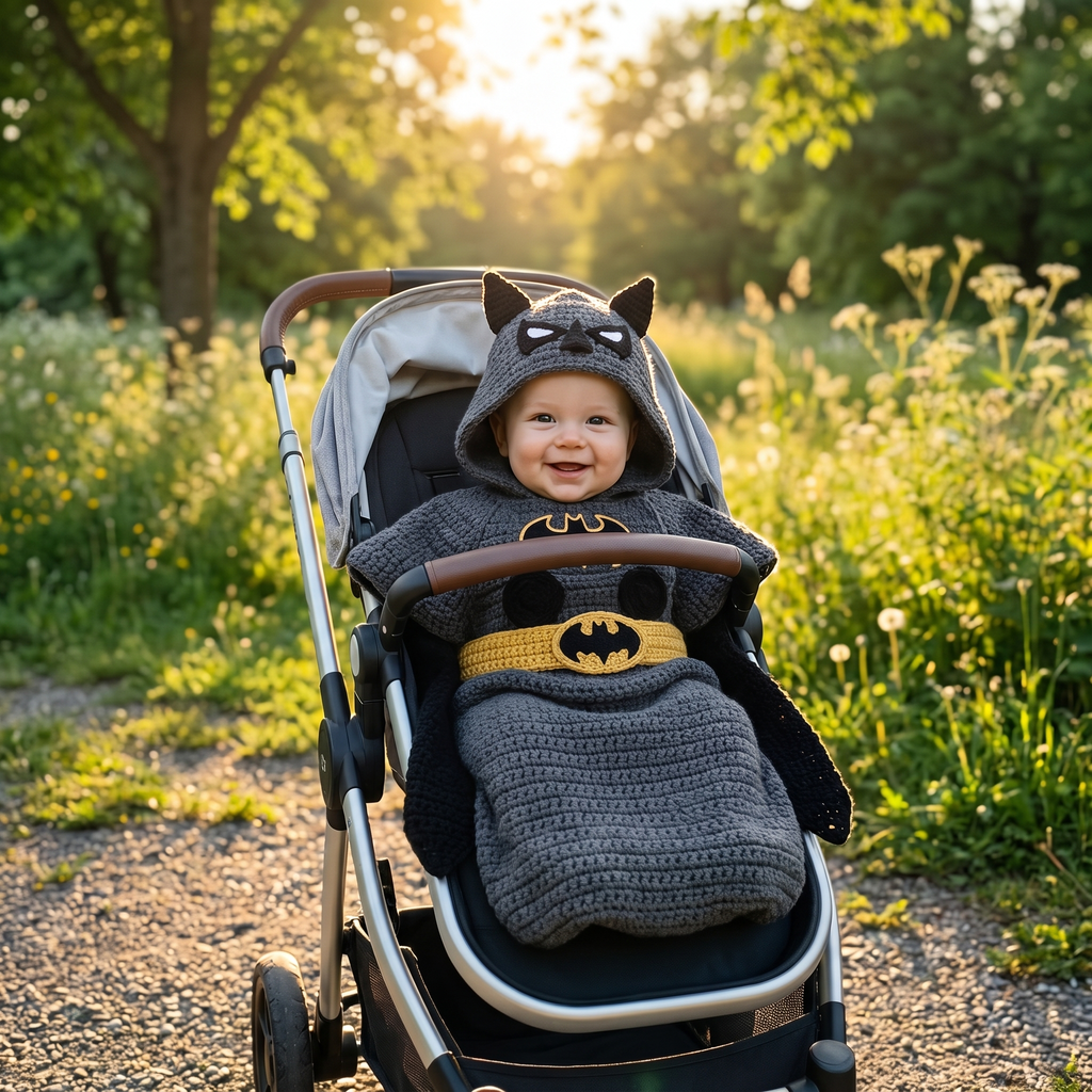 Crochet Night Bat Hero Baby Star Wrap