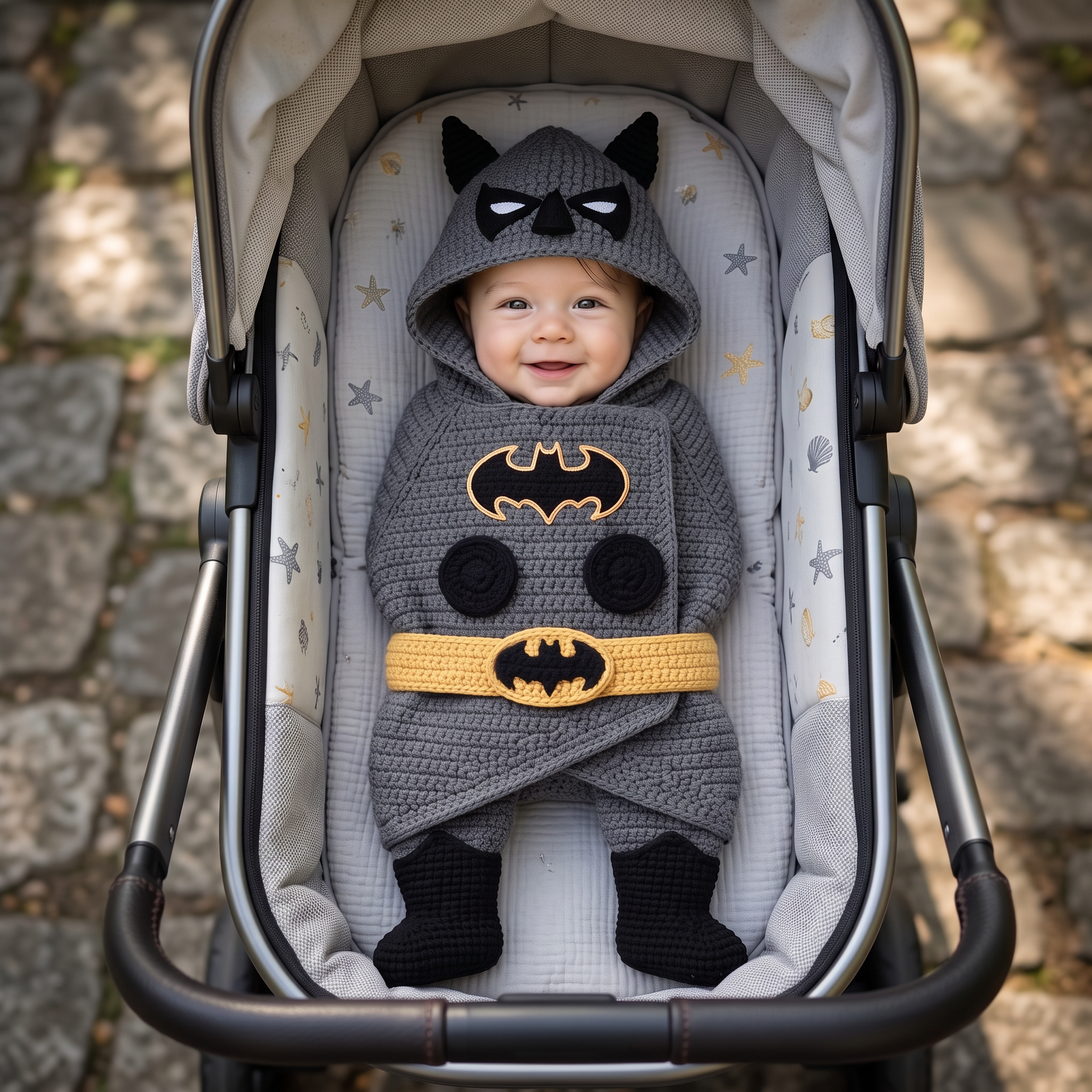Crochet Night Bat Hero Baby Star Wrap