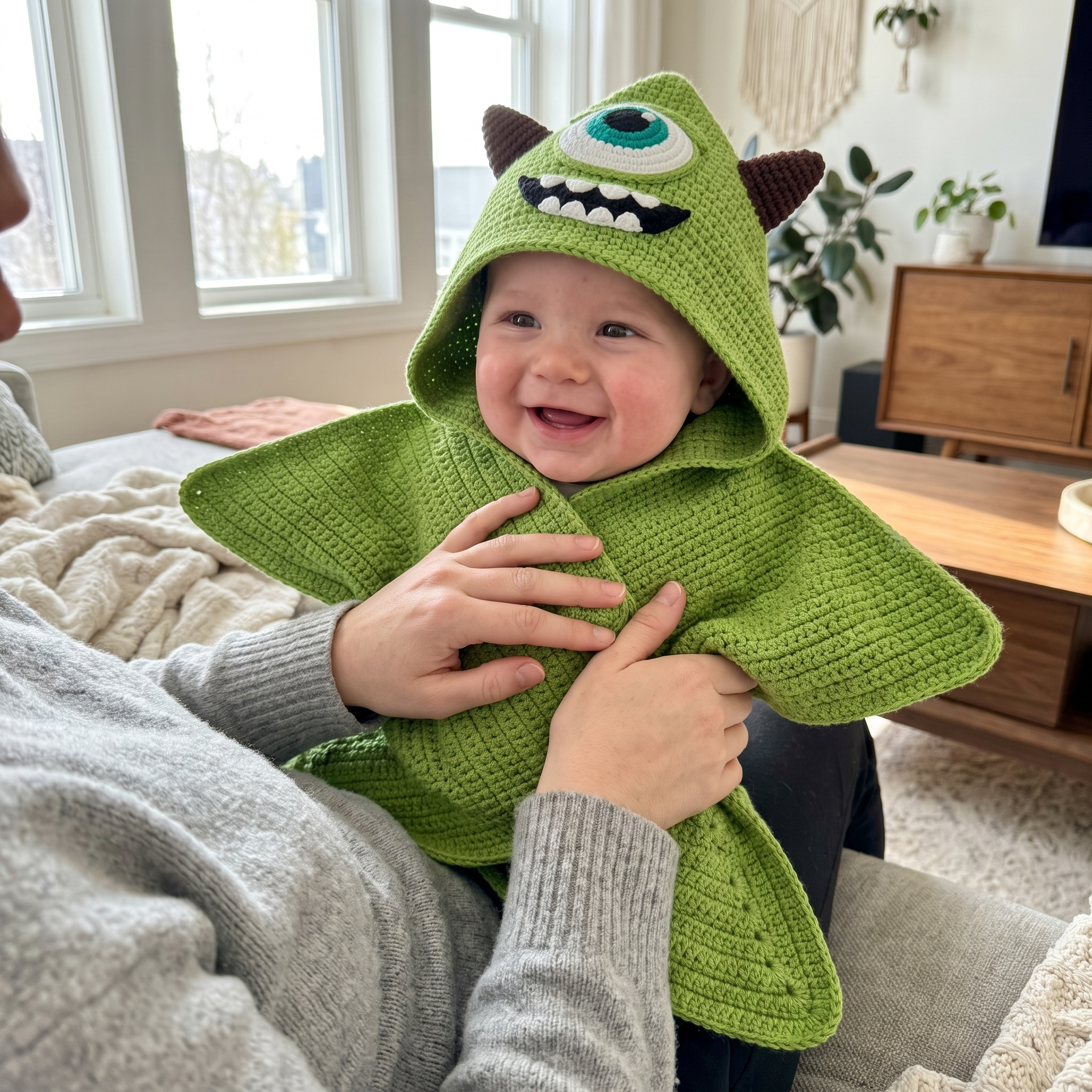 Crochet Green Monster Baby Star Wrap