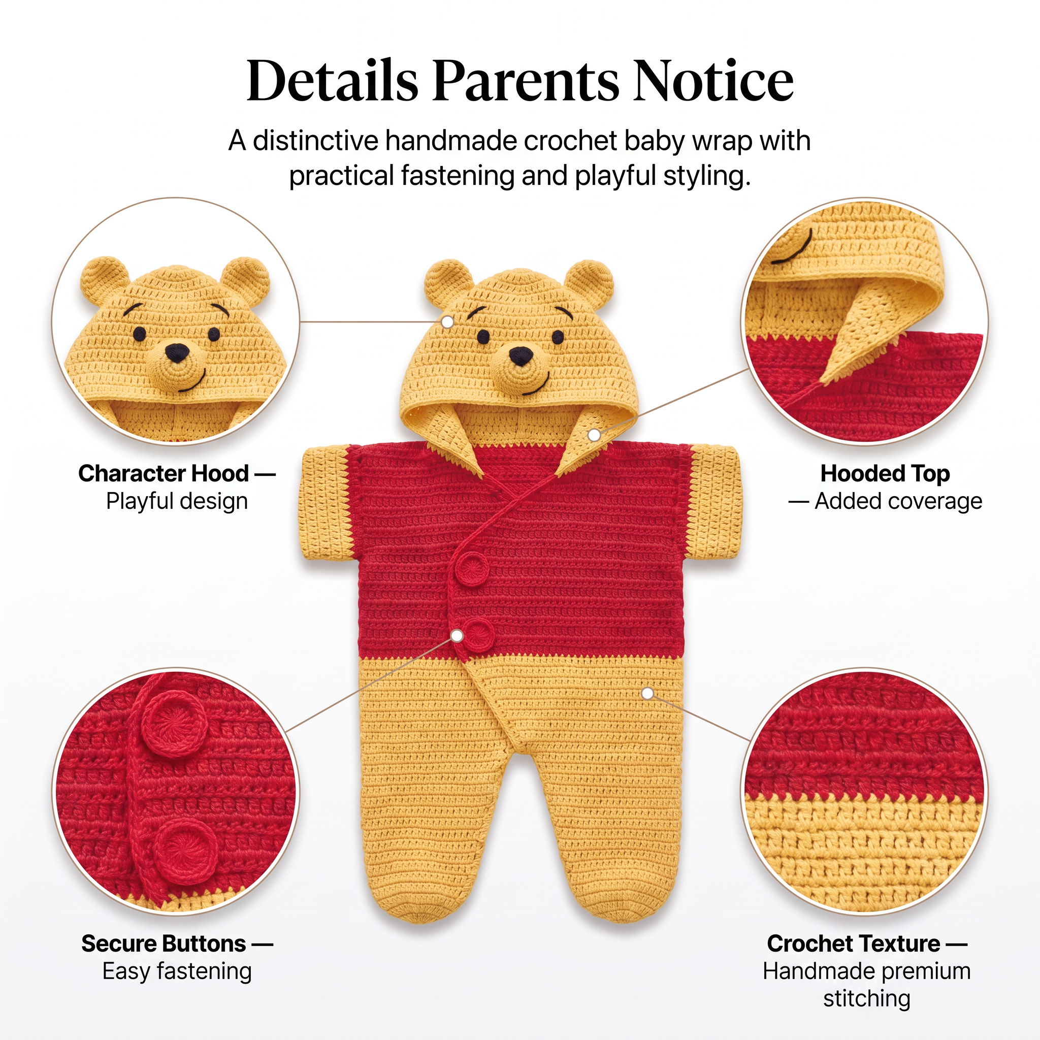 Materials — soft baby-friendly yarn